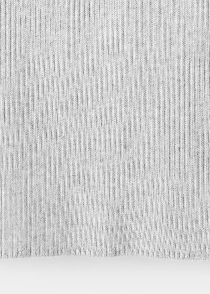 Ribbed knit top — Light Heather Grey