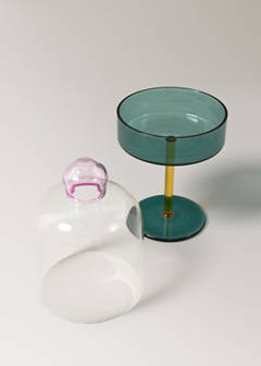 Two-tone borosilicate pie dish — Petrol Blue 4