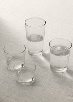 Plain smooth glass vase L — Ice Grey 1