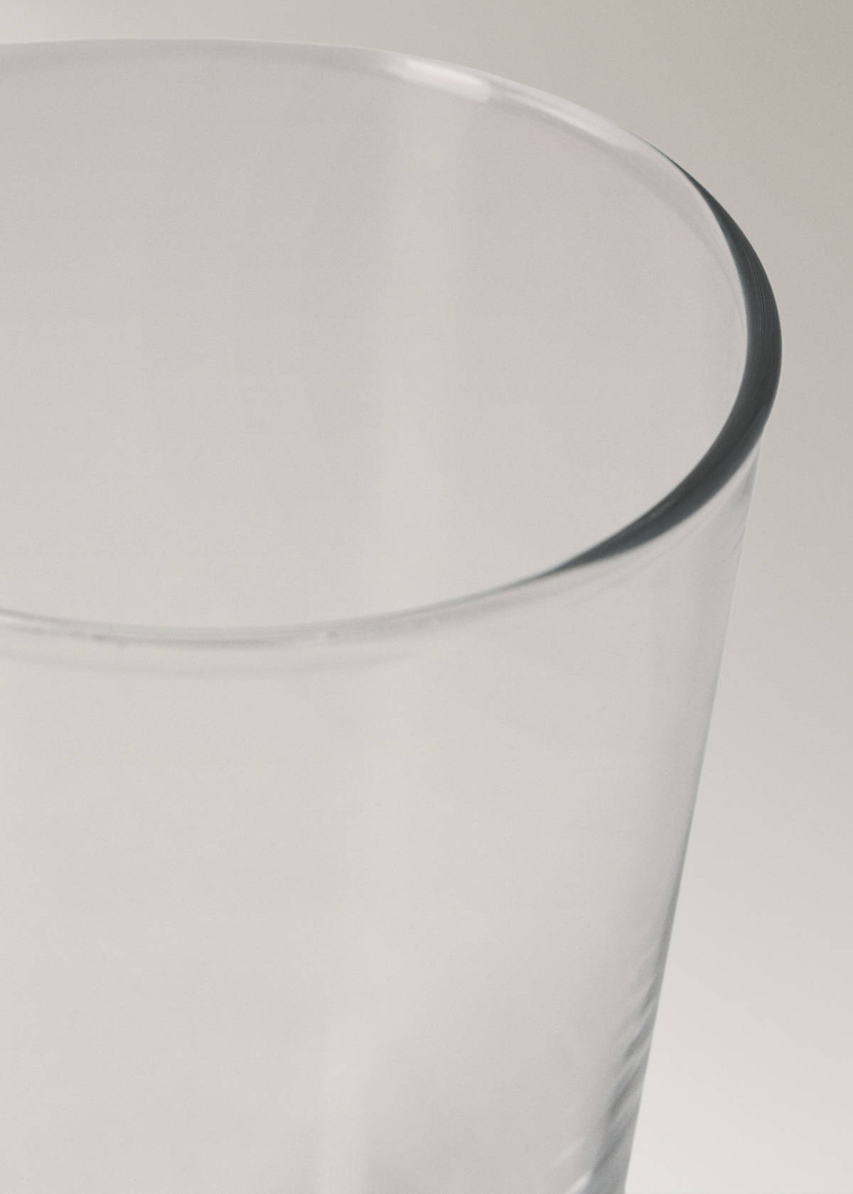 Plain smooth glass vase L — Ice Grey