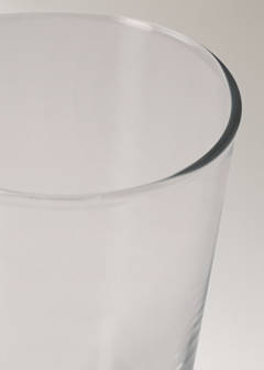 Plain smooth glass vase L — Ice Grey 2