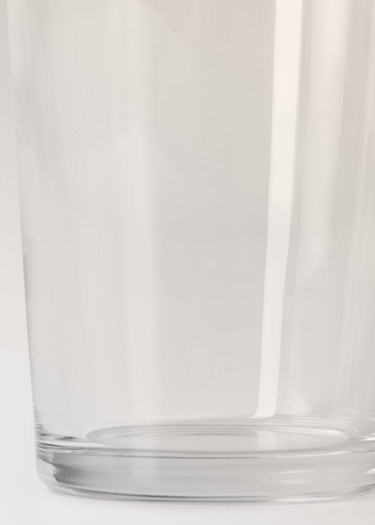 Plain smooth glass vase L — Ice Grey
