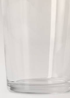 Plain smooth glass vase L — Ice Grey 3