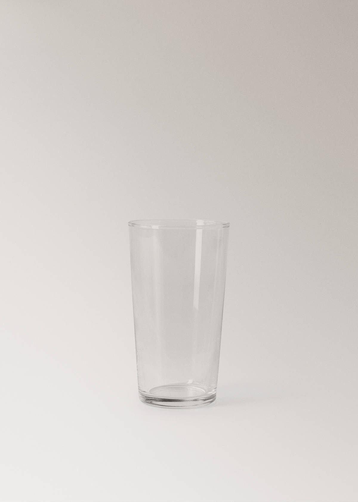 Plain smooth glass vase L — Ice Grey