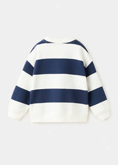 Relaxed fit striped sweatshirt — White 5