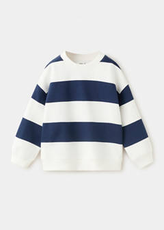 Relaxed fit striped sweatshirt — White 3