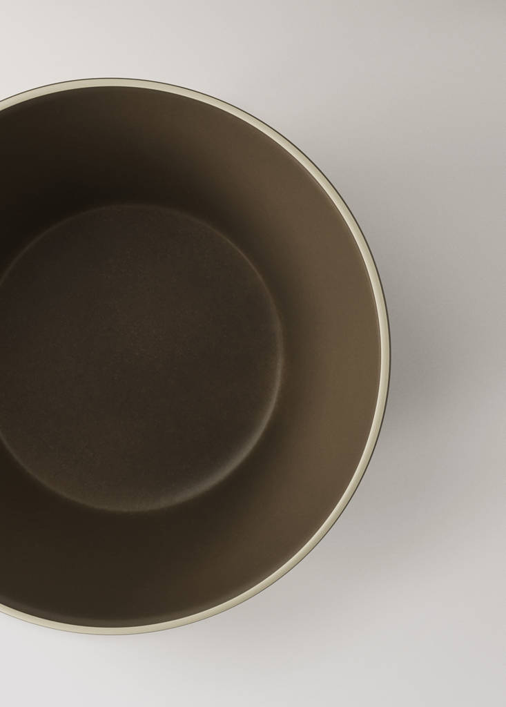 Plain stoneware bowl — Chocolate