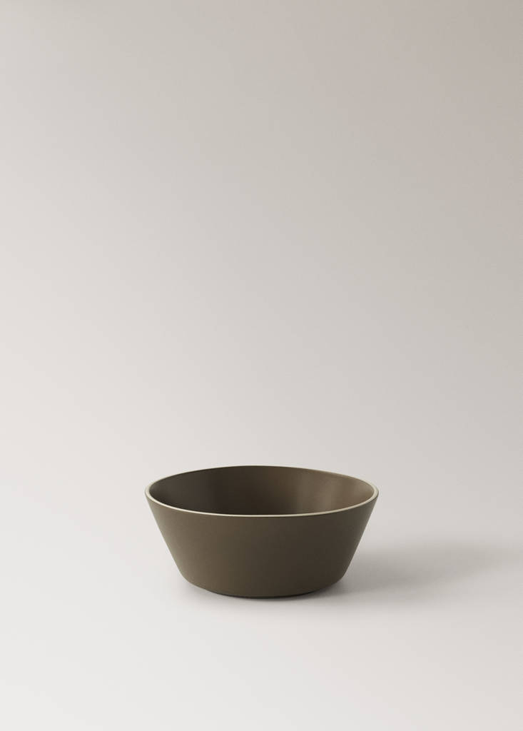 Plain stoneware bowl — Chocolate