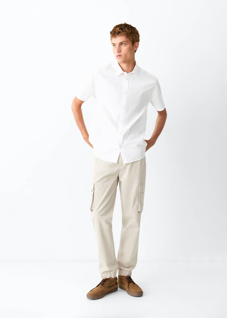 Joggersy cargo lodowy szary - Teen - L - MANGO TEEN