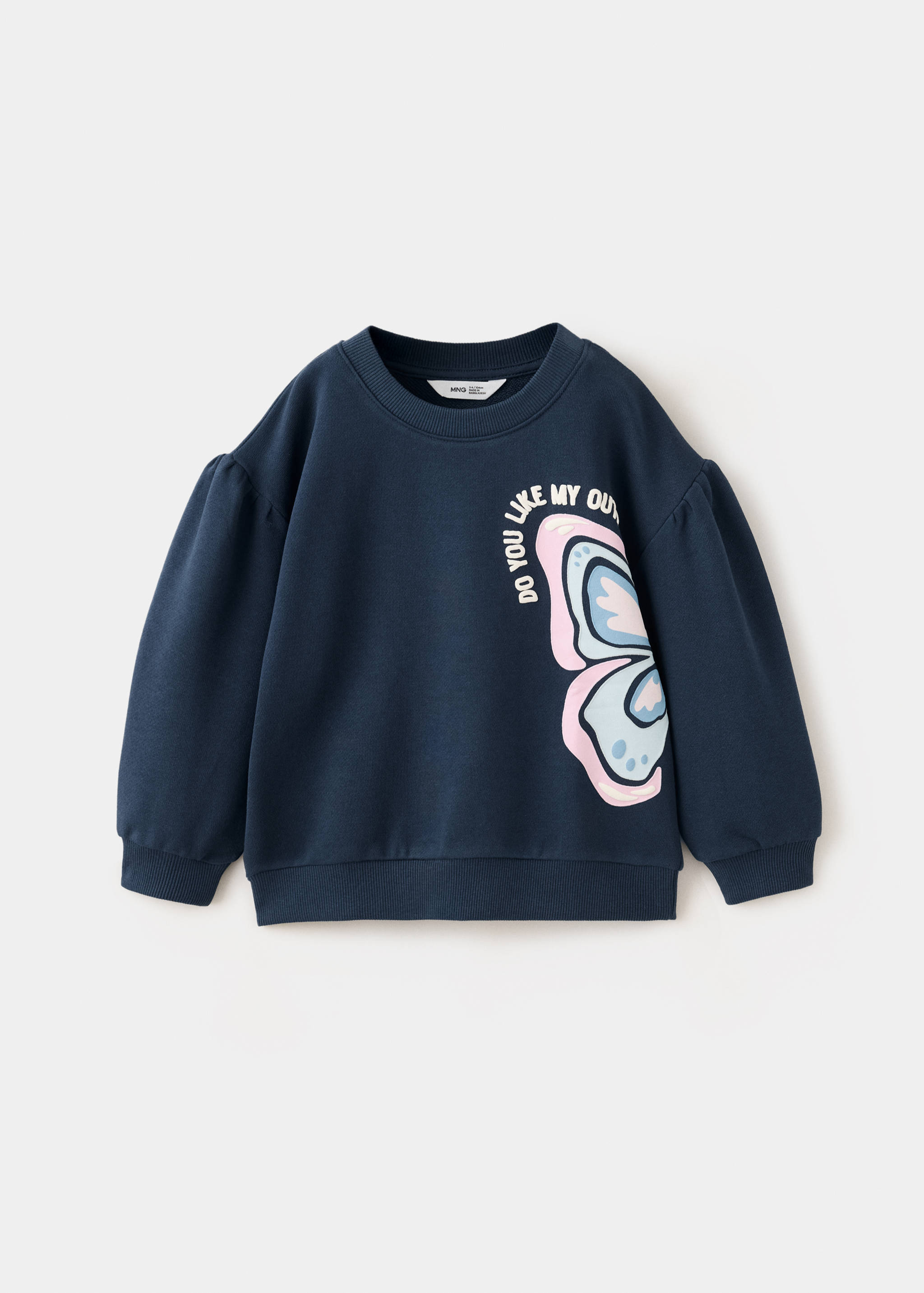 100% cotton sweatshirt with printed drawing - Article without model