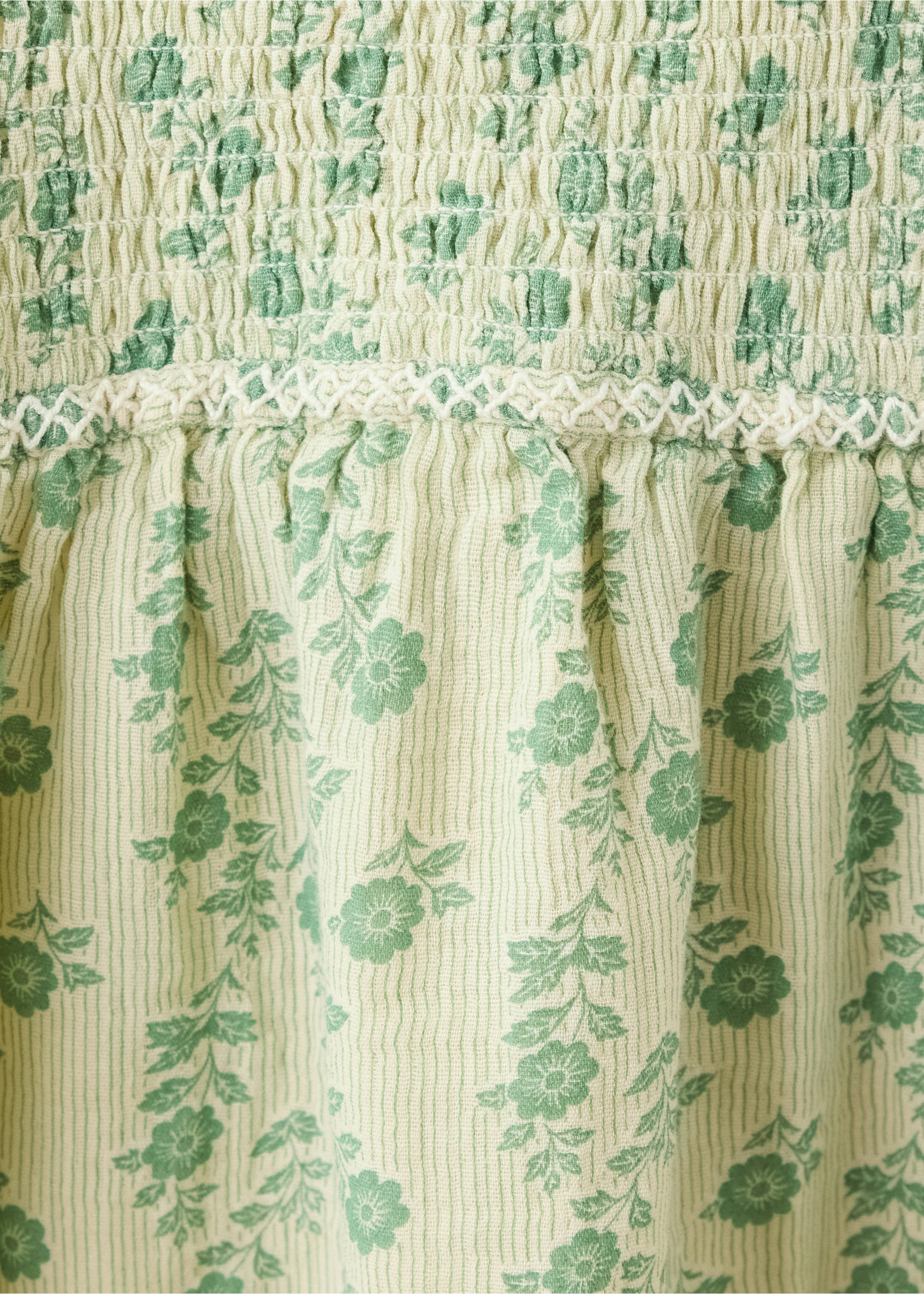 Floral print strappy top - Details of the article 0, Green. Ref: 37083313-00.