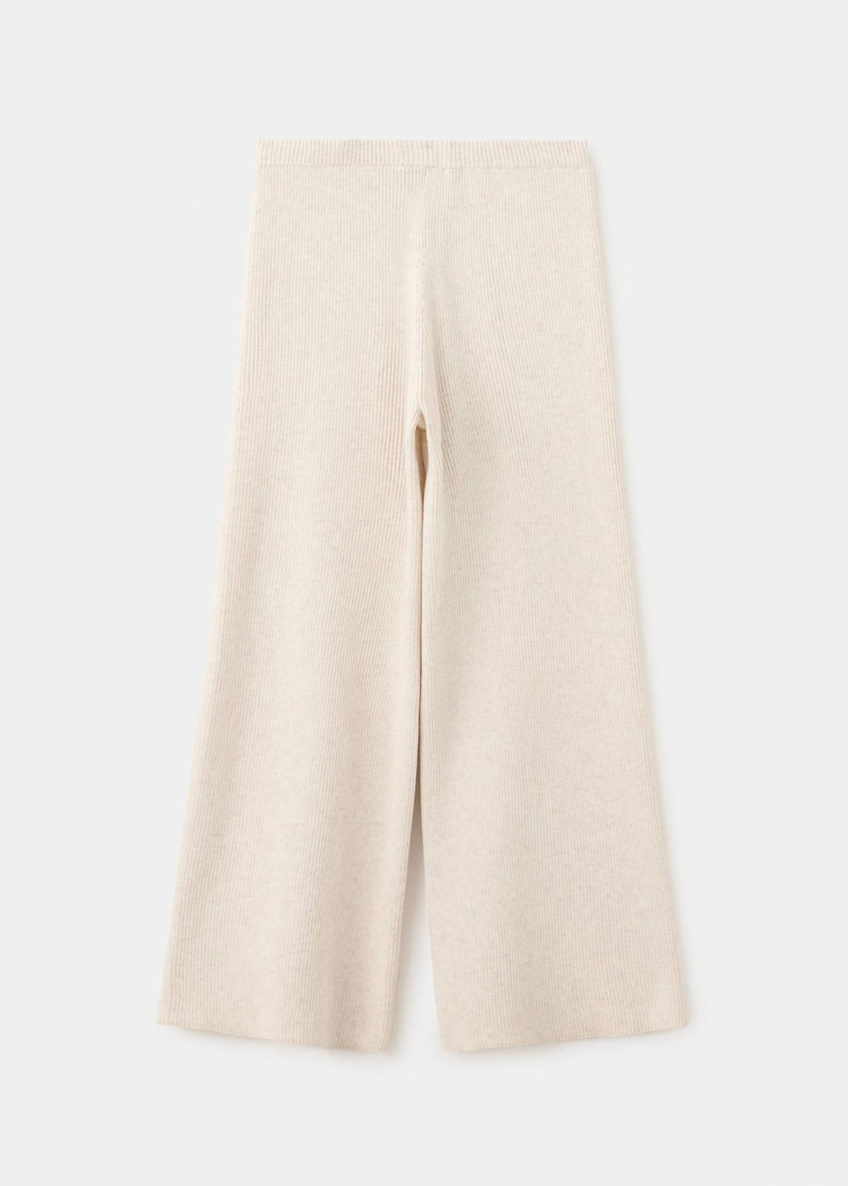 Cotton-knit trousers — Beige