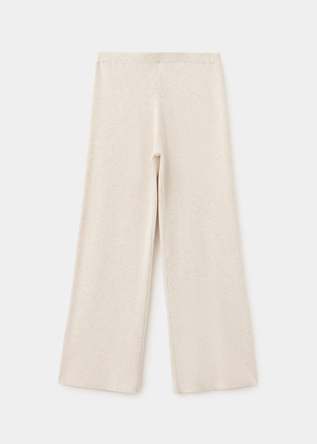 Cotton-knit trousers — Beige