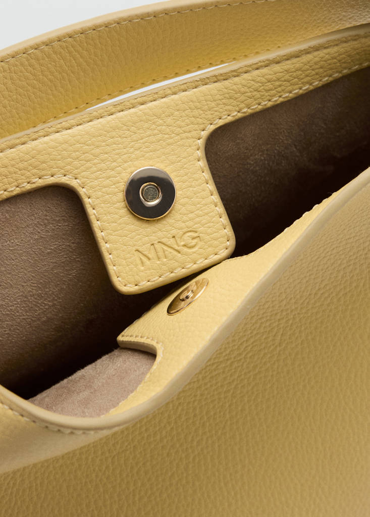 Faux-leather bucket handbag — Vanilla