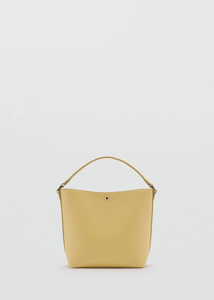Faux-leather bucket handbag — Vanilla