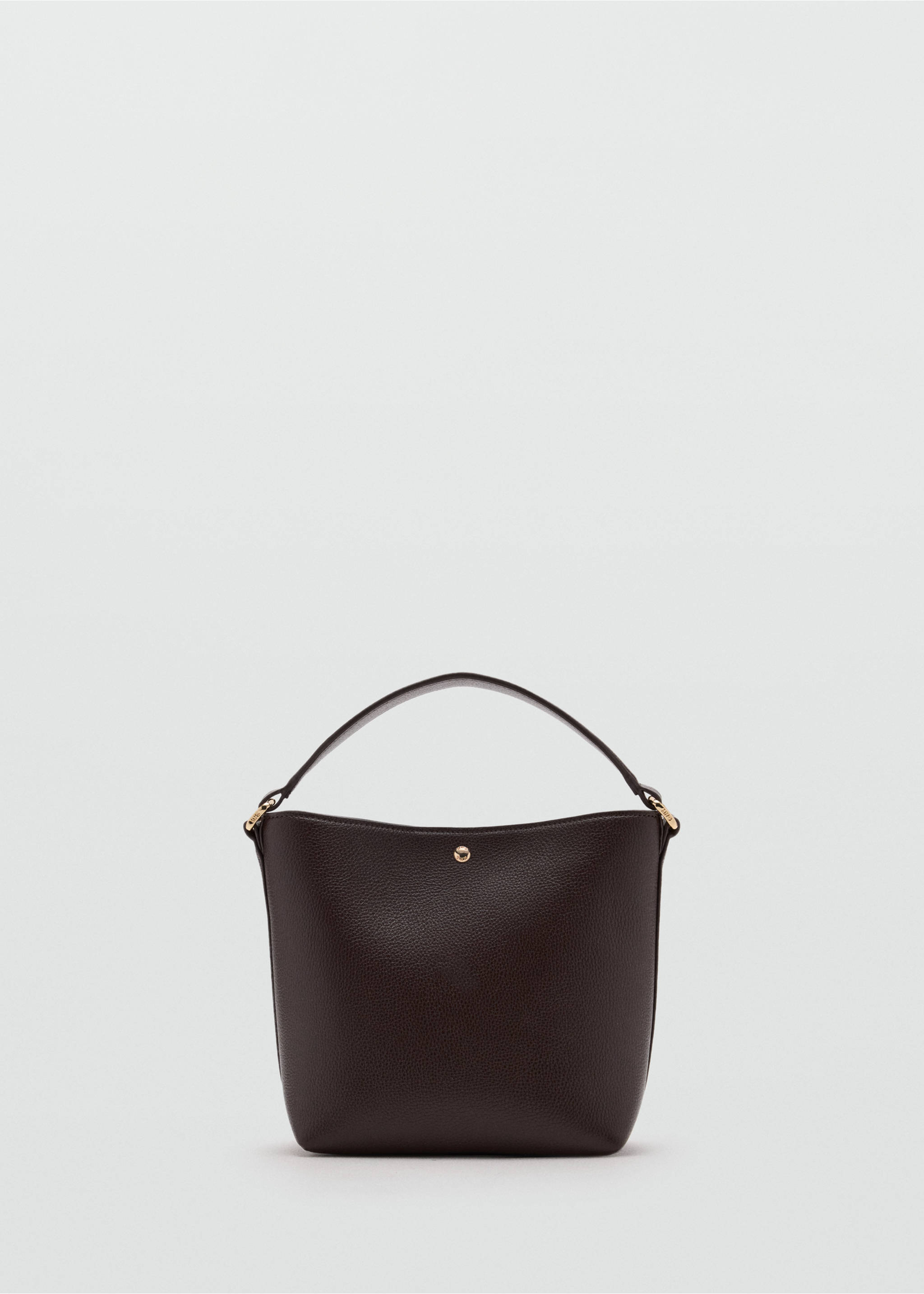 Bucket Bag mit Ledereffekt - Artikel ohne Model, Schokolade. Ref: 37083316-00.