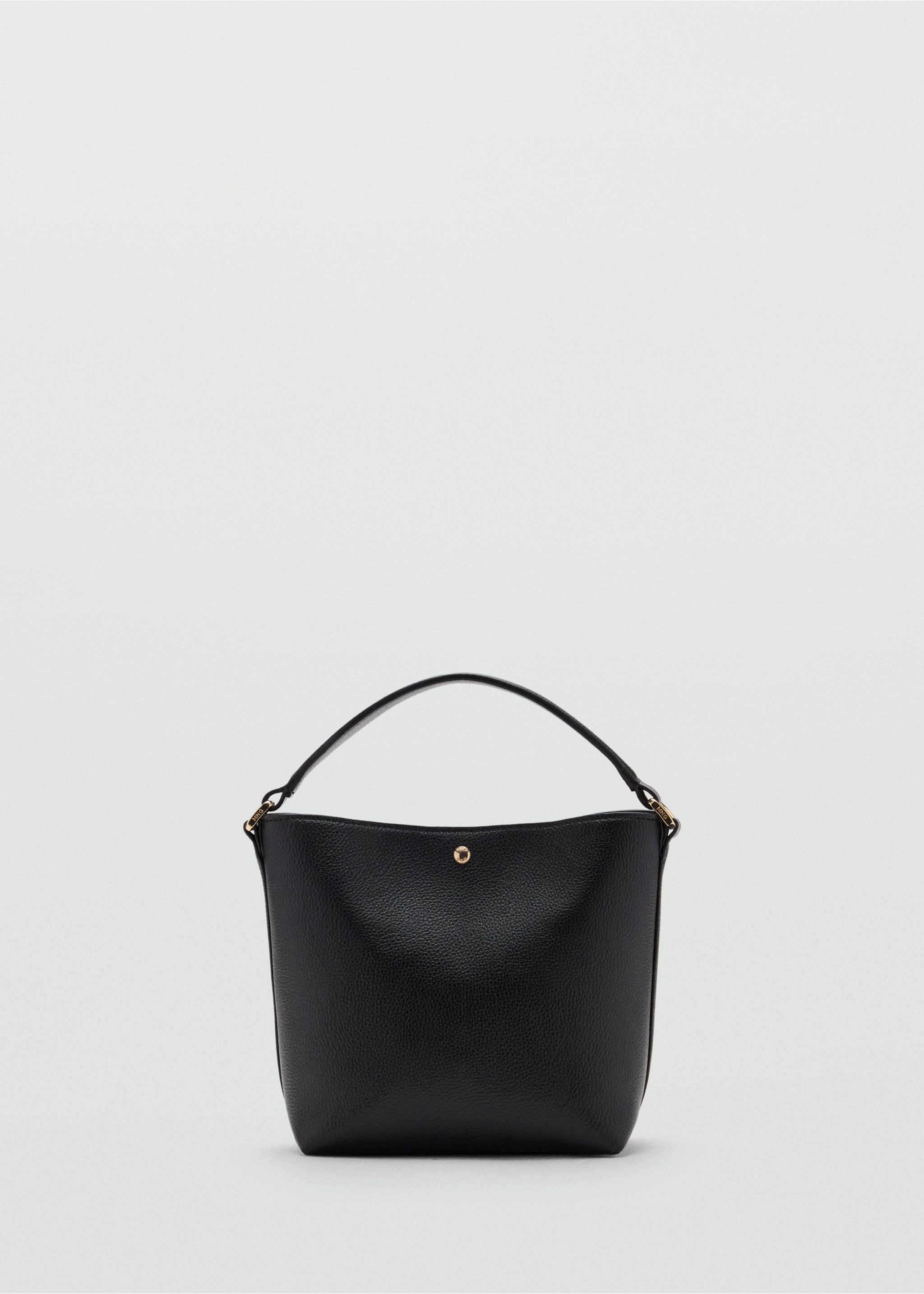 Bucketbag met leereffect - Artikel zonder model, Zwart. Ref: 37083316-00.