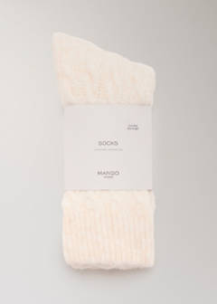Chunky-knitted braided socks — Ecru 4