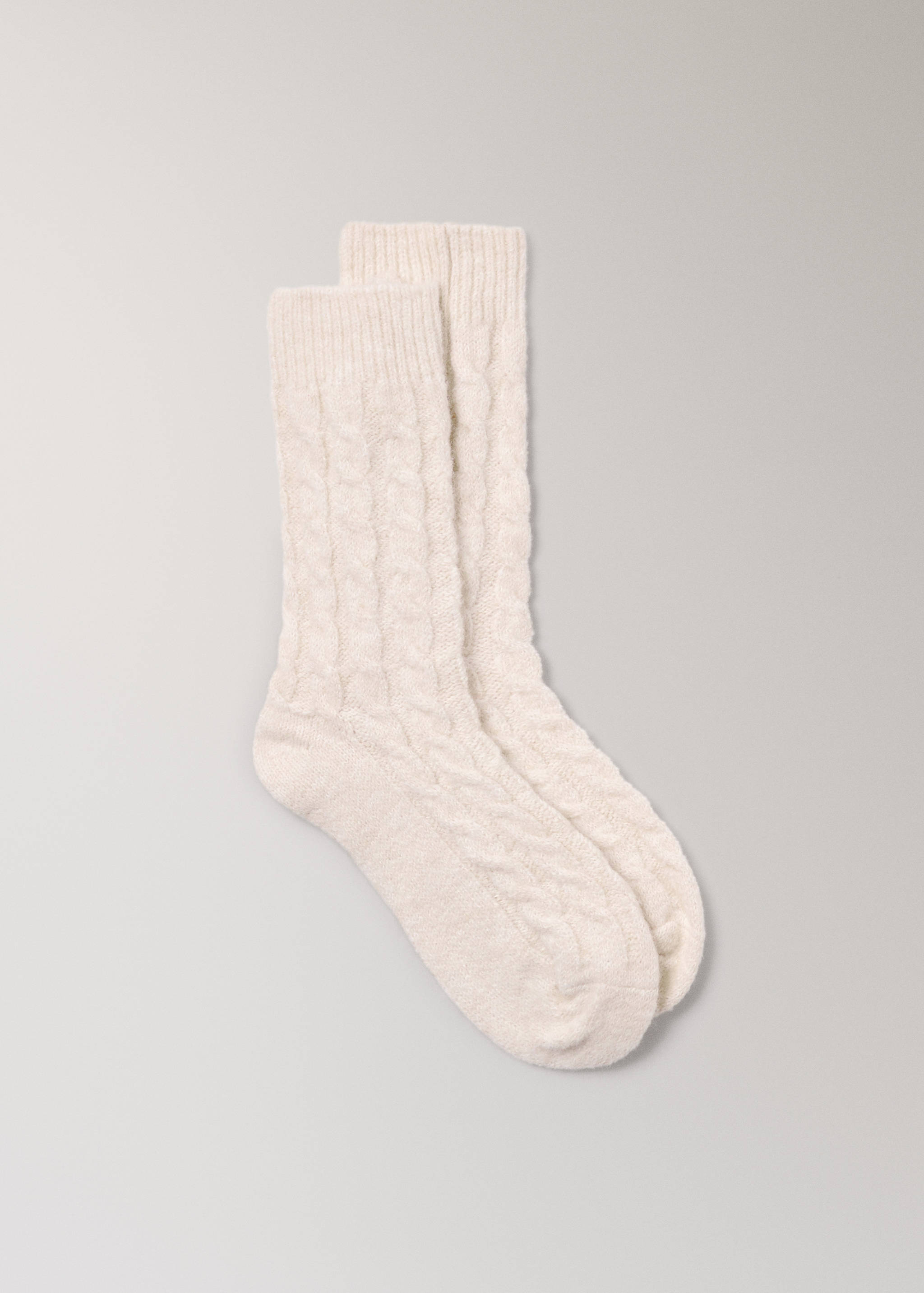 Chunky-knitted braided socks - Article without model