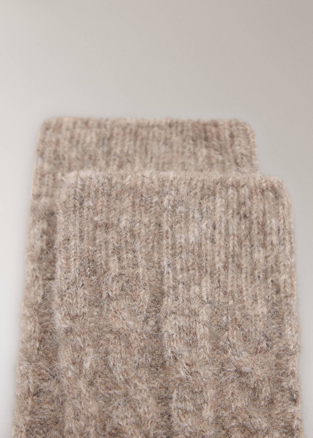 Chunky-knitted braided socks — Brown