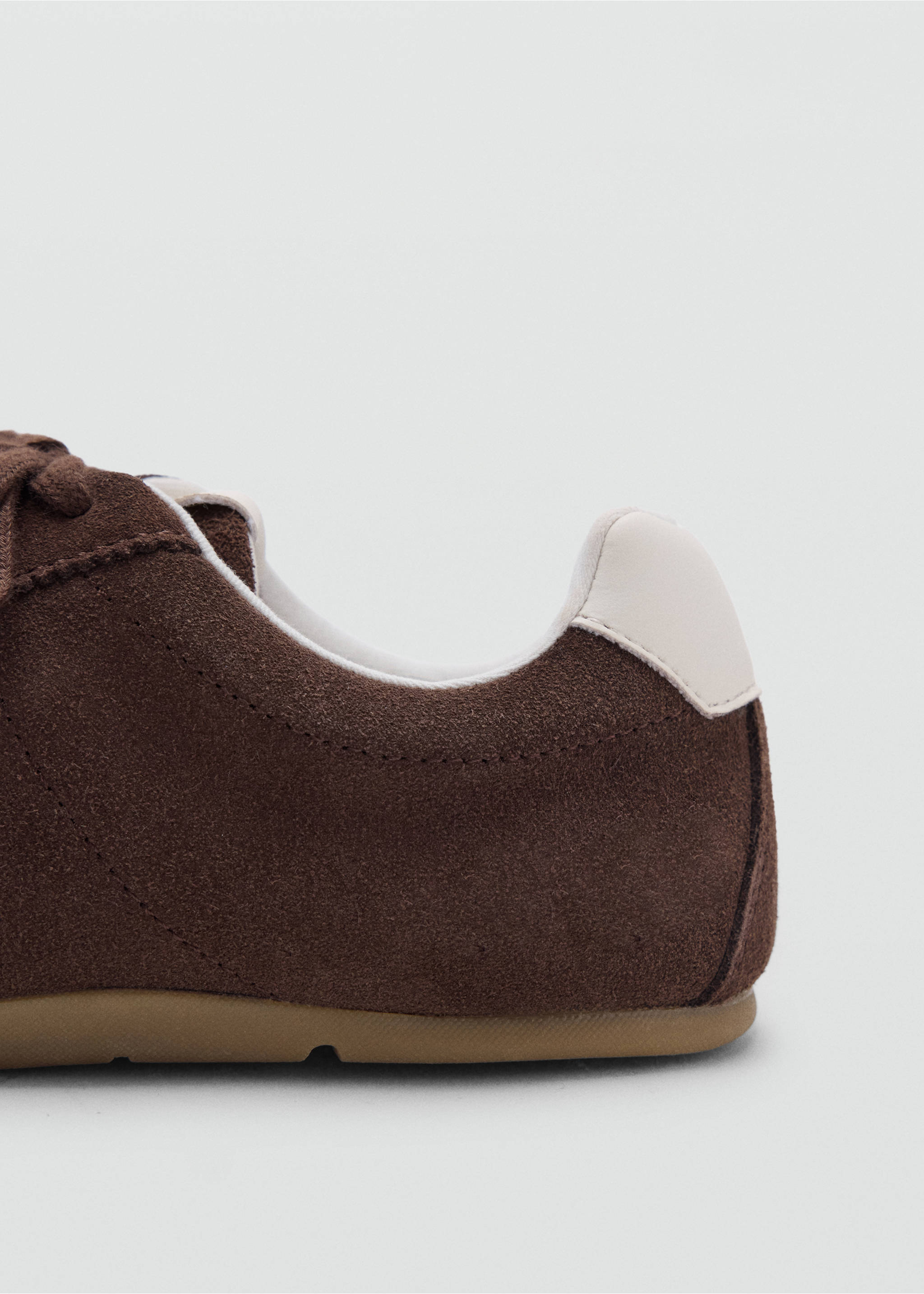 Combined design sneakers - Details of the article 1, Chocolate. Ref: 37083320-00.
