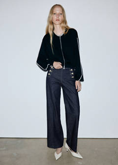 Wide-leg jeans with side buttons — Open Blue 2