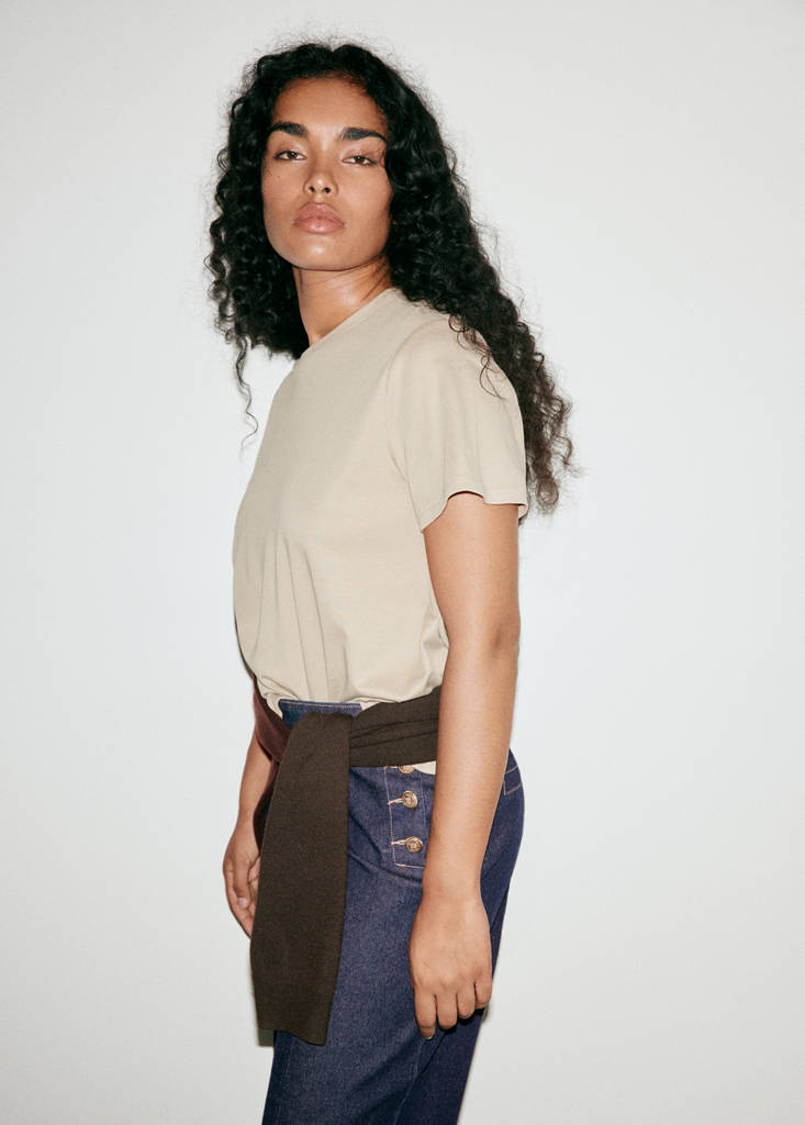 Wide-leg jeans with side buttons — Open Blue