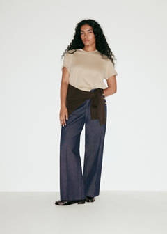 Wide-leg jeans with side buttons — Open Blue 9