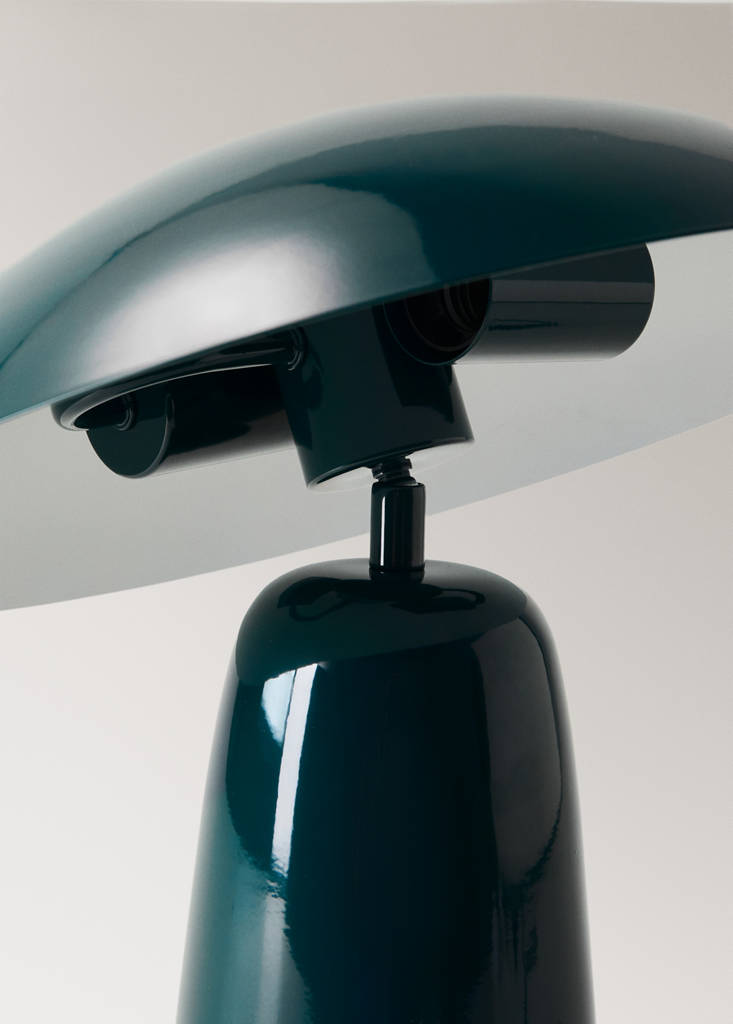 Table lamp with metal shade — Petrol Blue