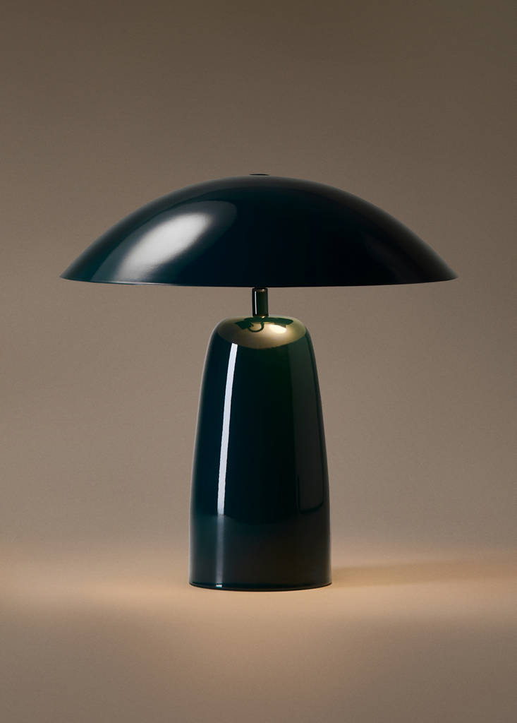 Table lamp with metal shade — Petrol Blue