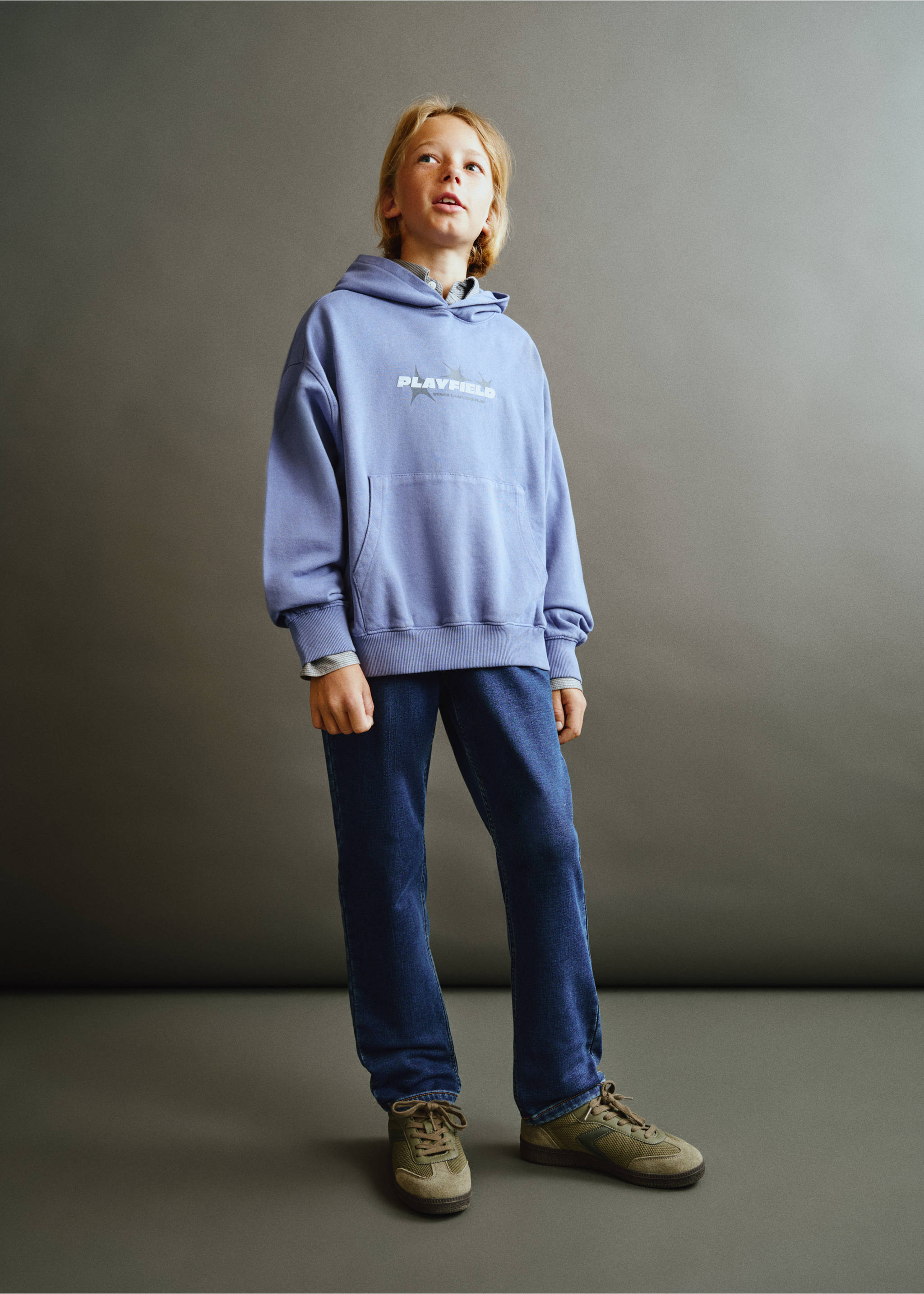 Comfy jeans with drawstring - General plane, Dark Blue. Ref: 37083860-00.