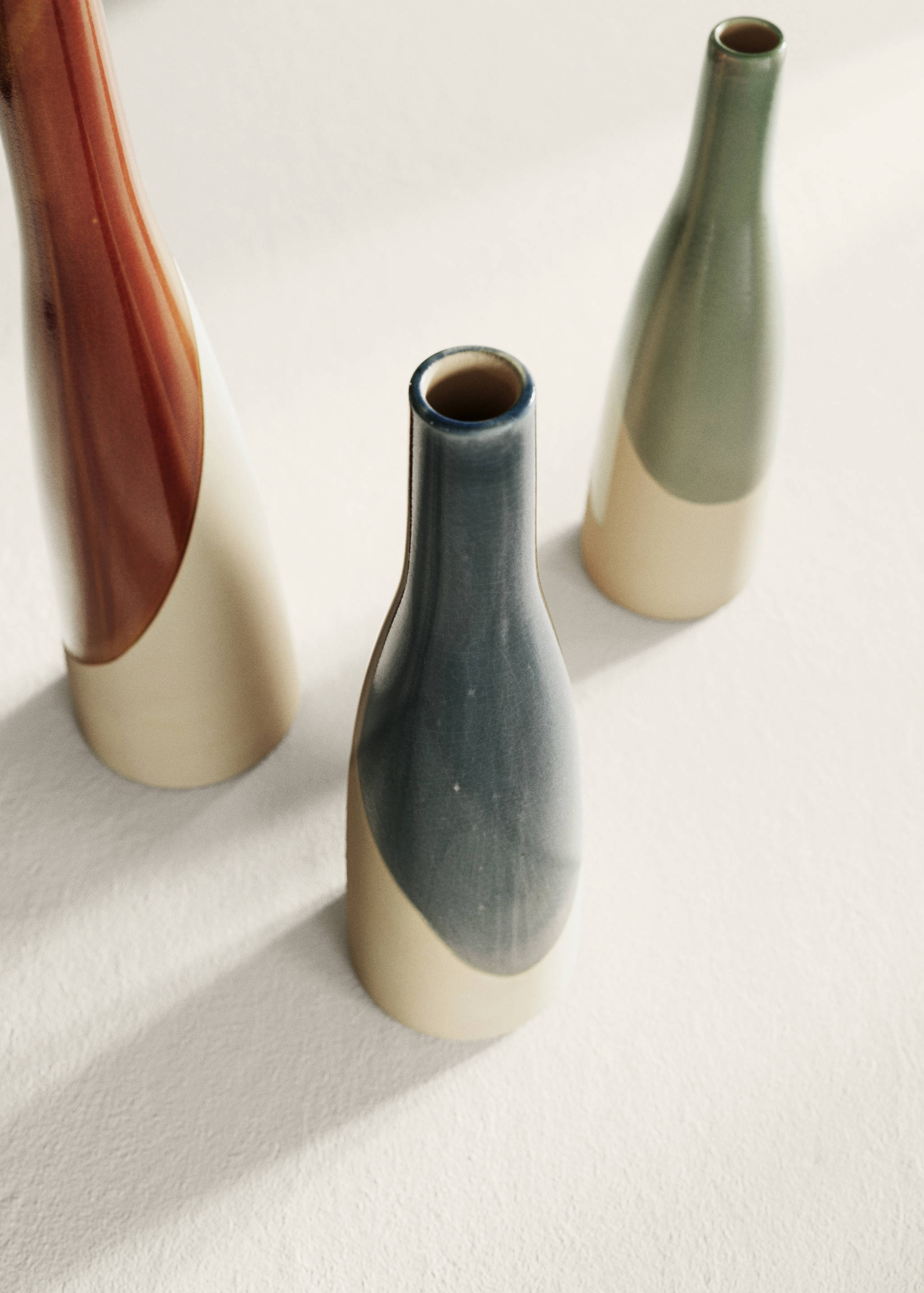100% stoneware bicolour vase - General plane