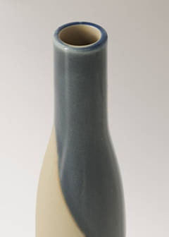 100% stoneware bicolour vase — Blue 2