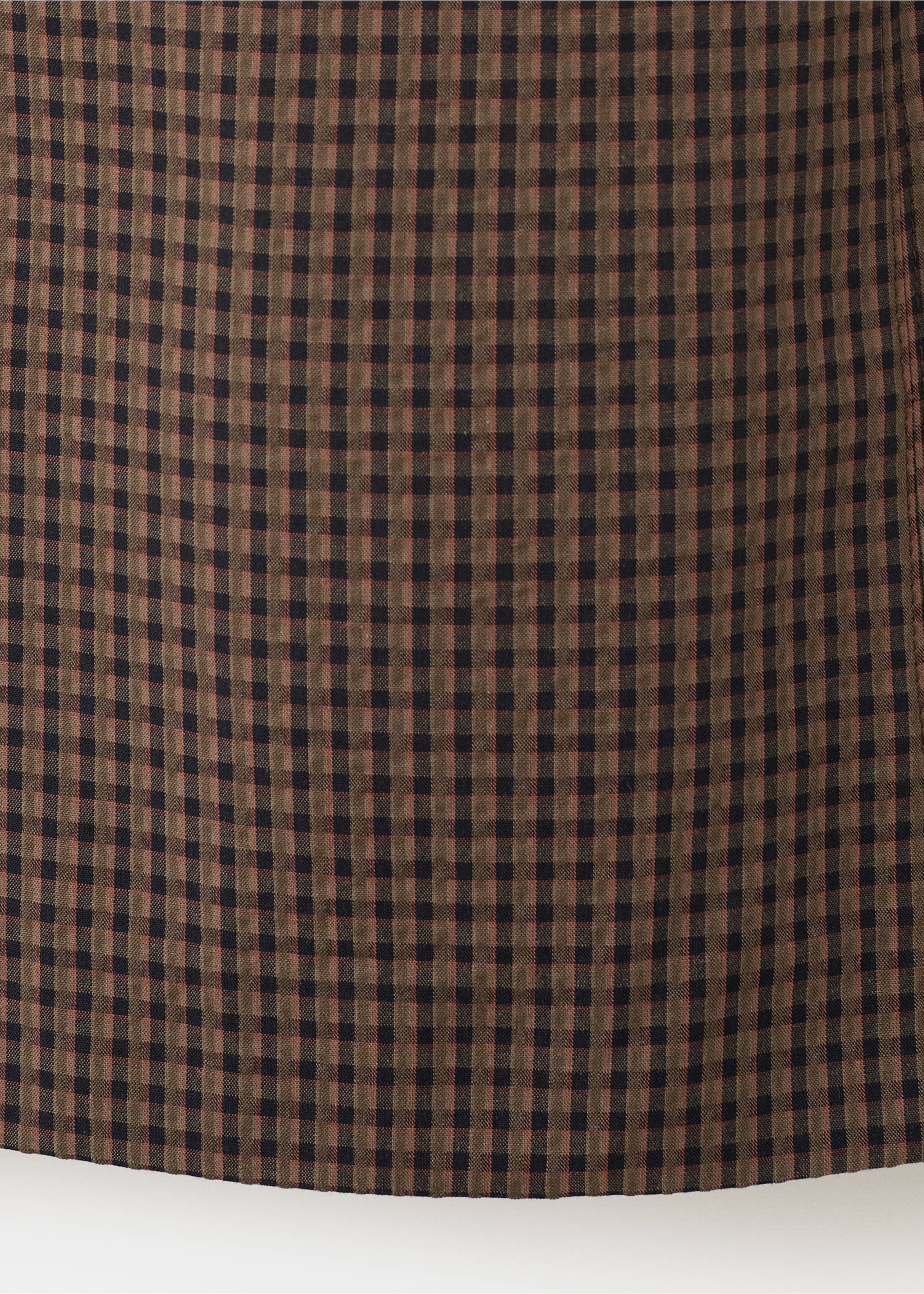 Vestido algodón cuadro vichy - Detalle del artículo 0, Marrón. Ref: 37083862-00.