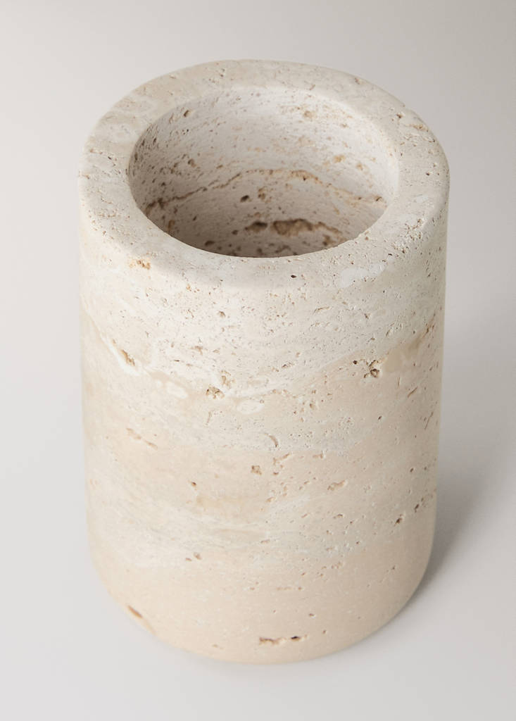 Marble bathroom glass — Ecru