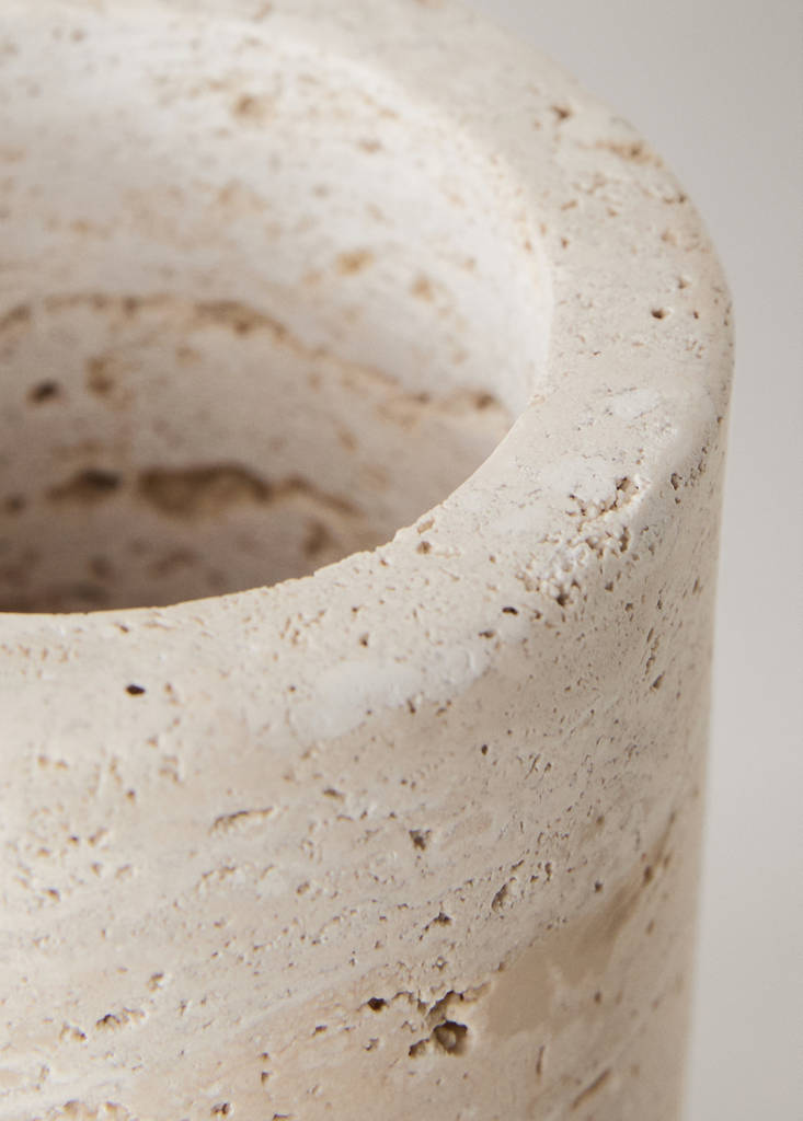 Marble bathroom glass — Ecru