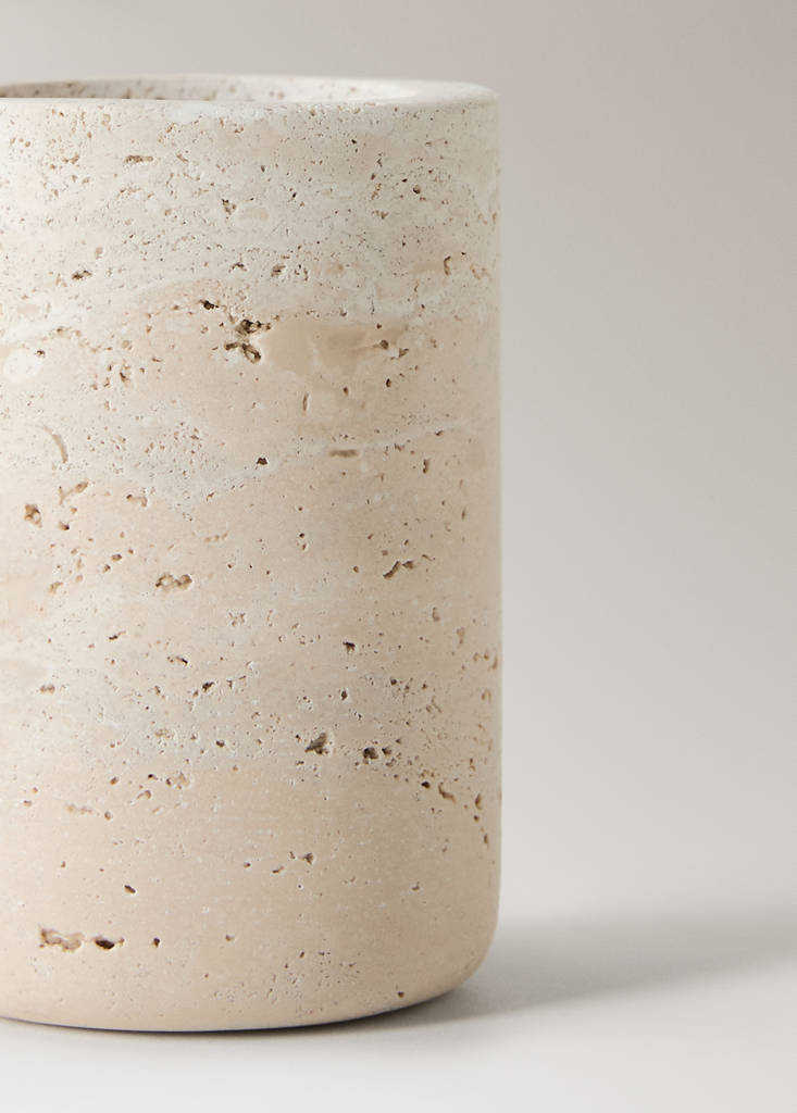 Marble bathroom glass — Ecru