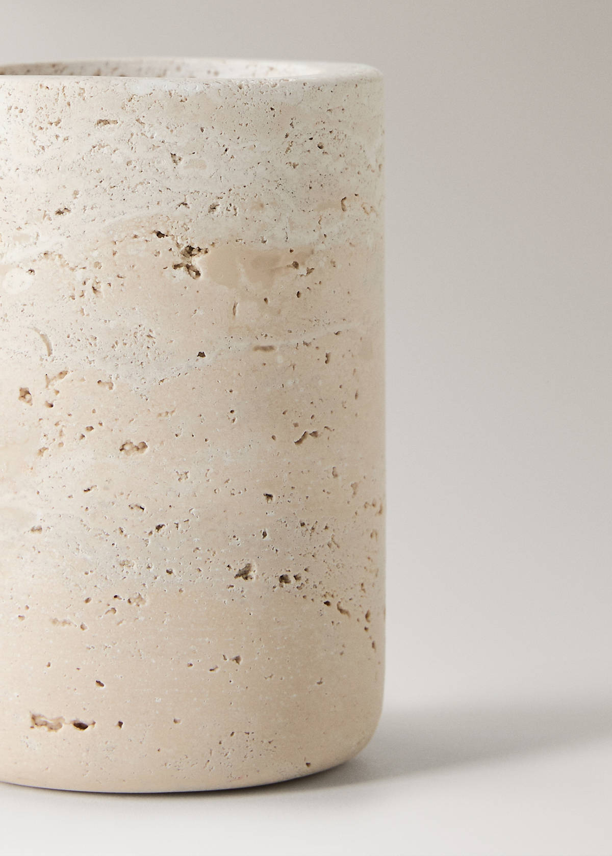 Marble bathroom glass — Ecru