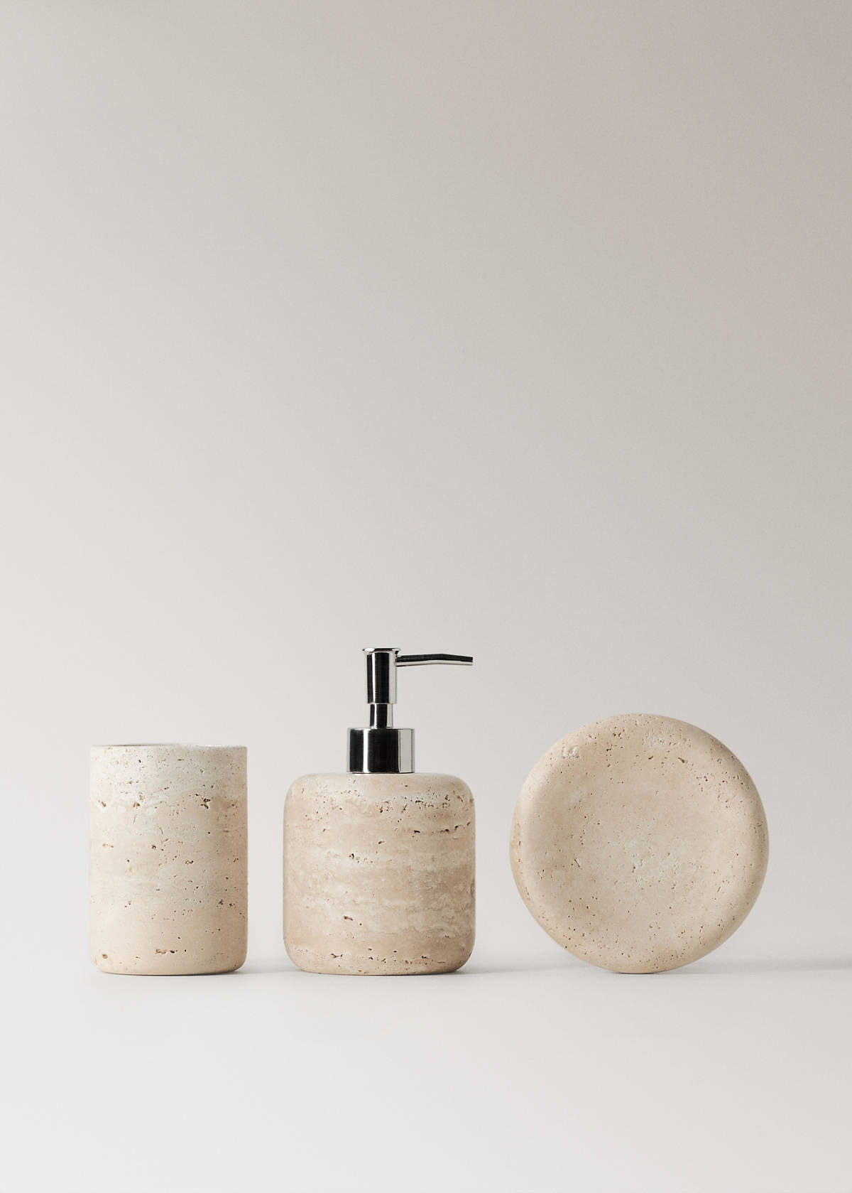 Marble bathroom glass — Ecru