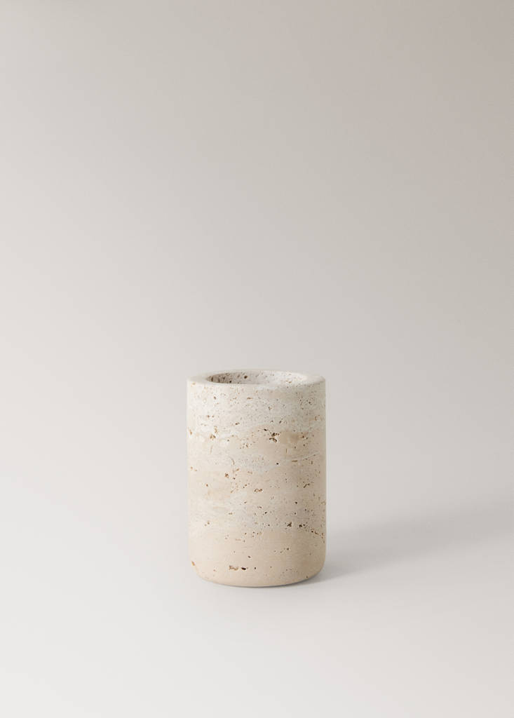Marble bathroom glass — Ecru