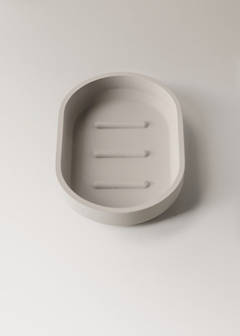 100% resin oval soap dish — Ecru 3
