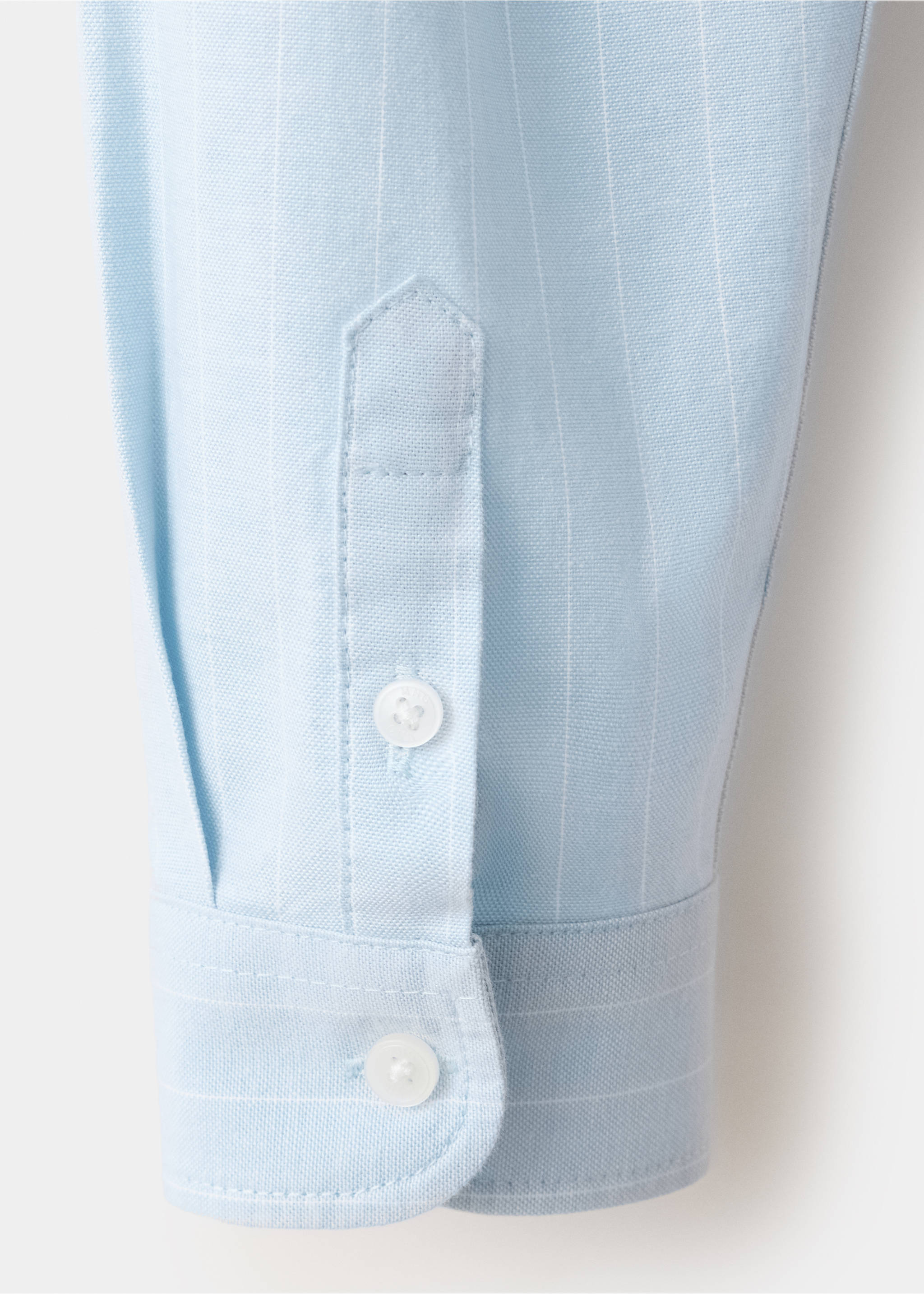 Camisa 100% algodón rayas - Detalle del artículo 0, Azul celeste. Ref: 37083868-00.