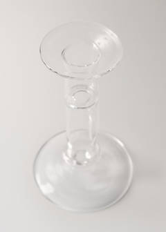 Medium coloured borosilicate candelabrum — Ice Grey 2