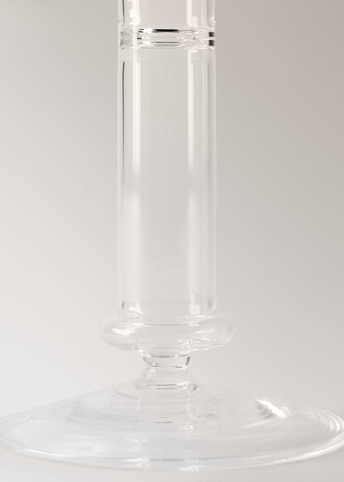Medium coloured borosilicate candelabrum — Ice Grey