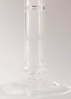 Medium coloured borosilicate candelabrum — Ice Grey 3
