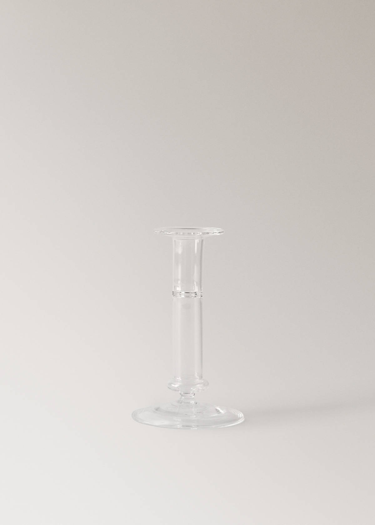 Medium coloured borosilicate candelabrum — Ice Grey