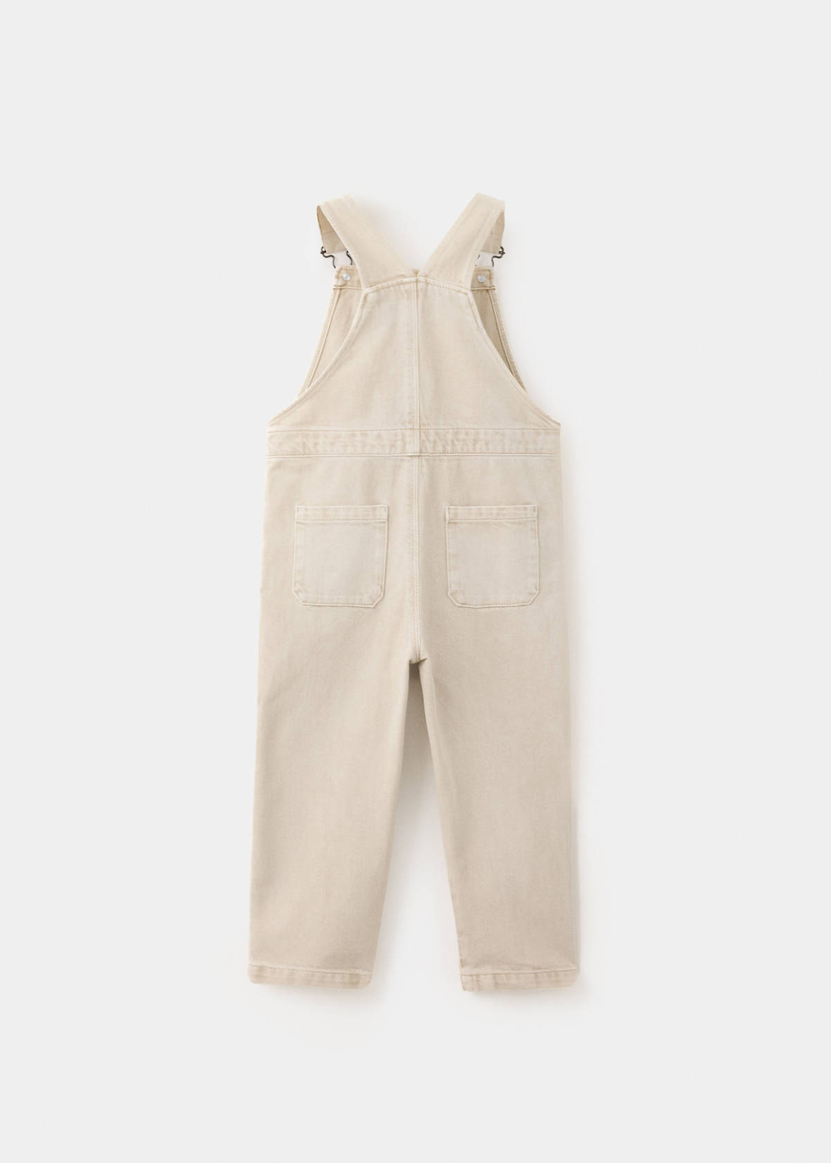 Denim dungarees with pockets — Sand