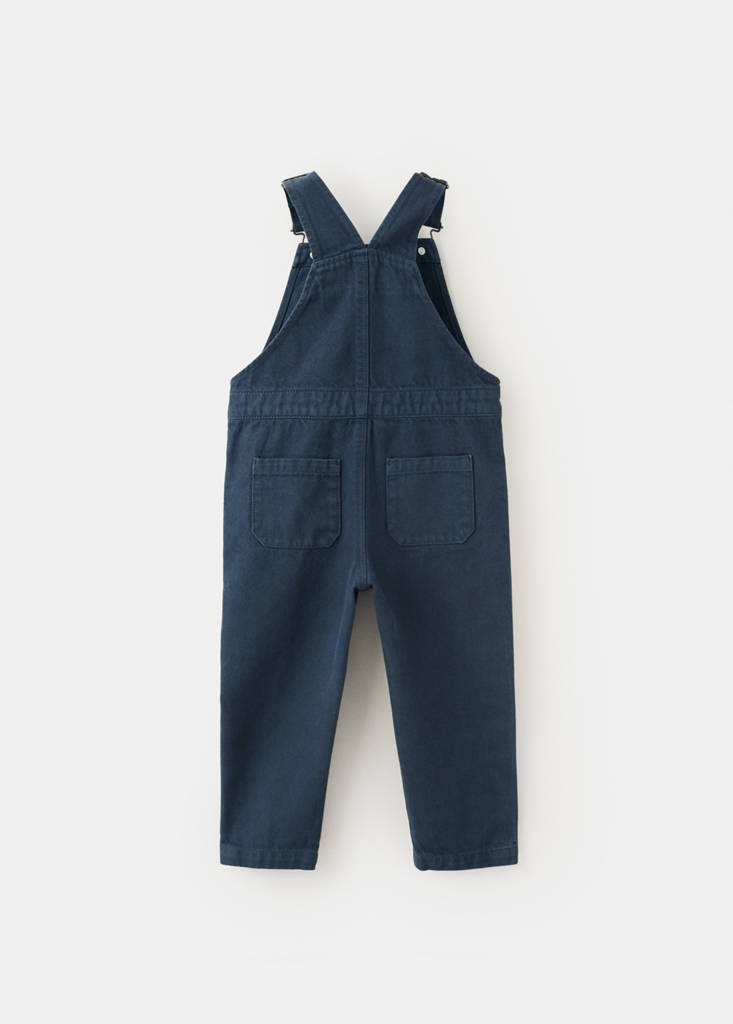 Denim dungarees with pockets
