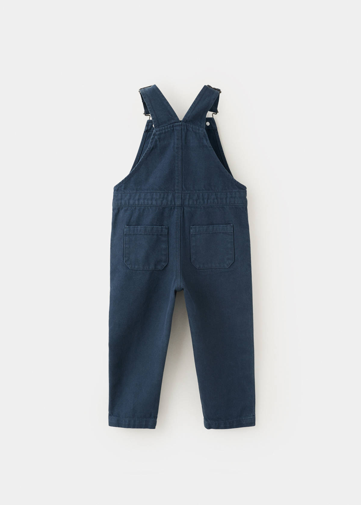 Denim dungarees with pockets — Navy