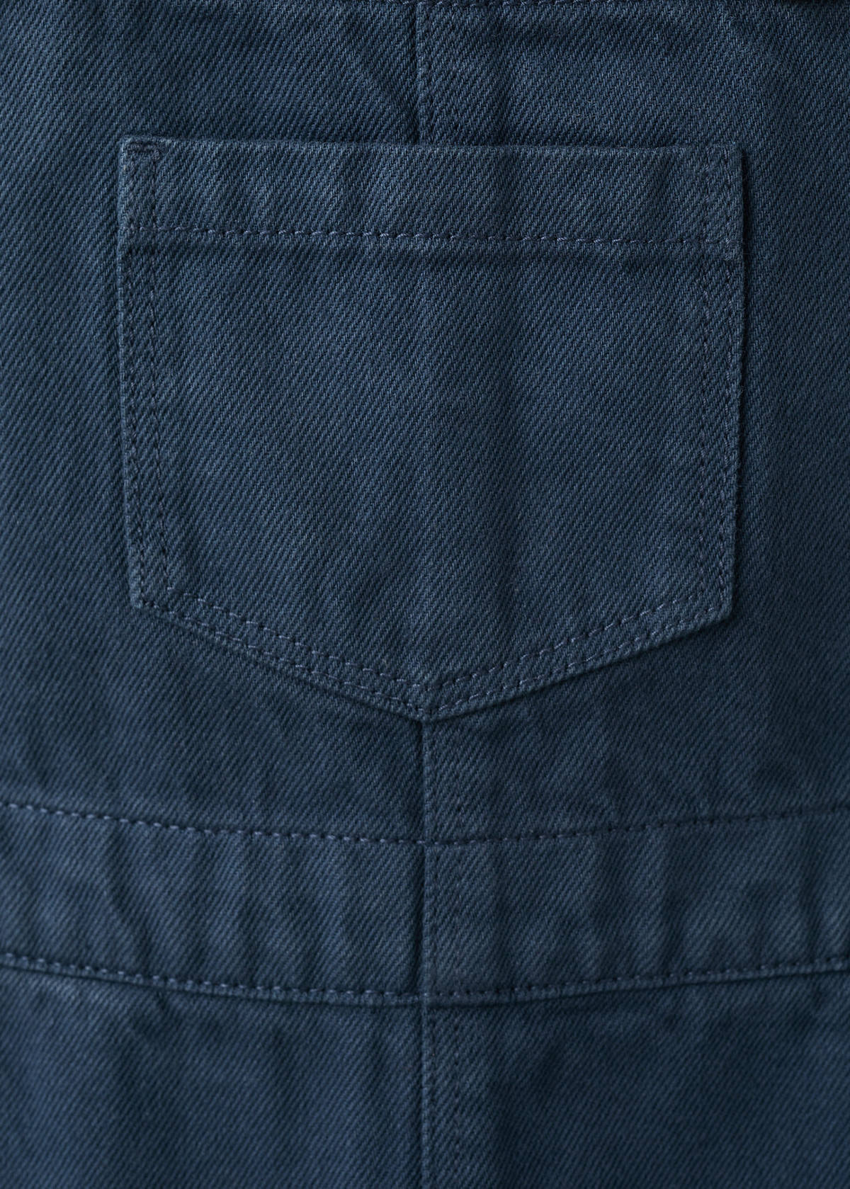 Denim dungarees with pockets — Navy
